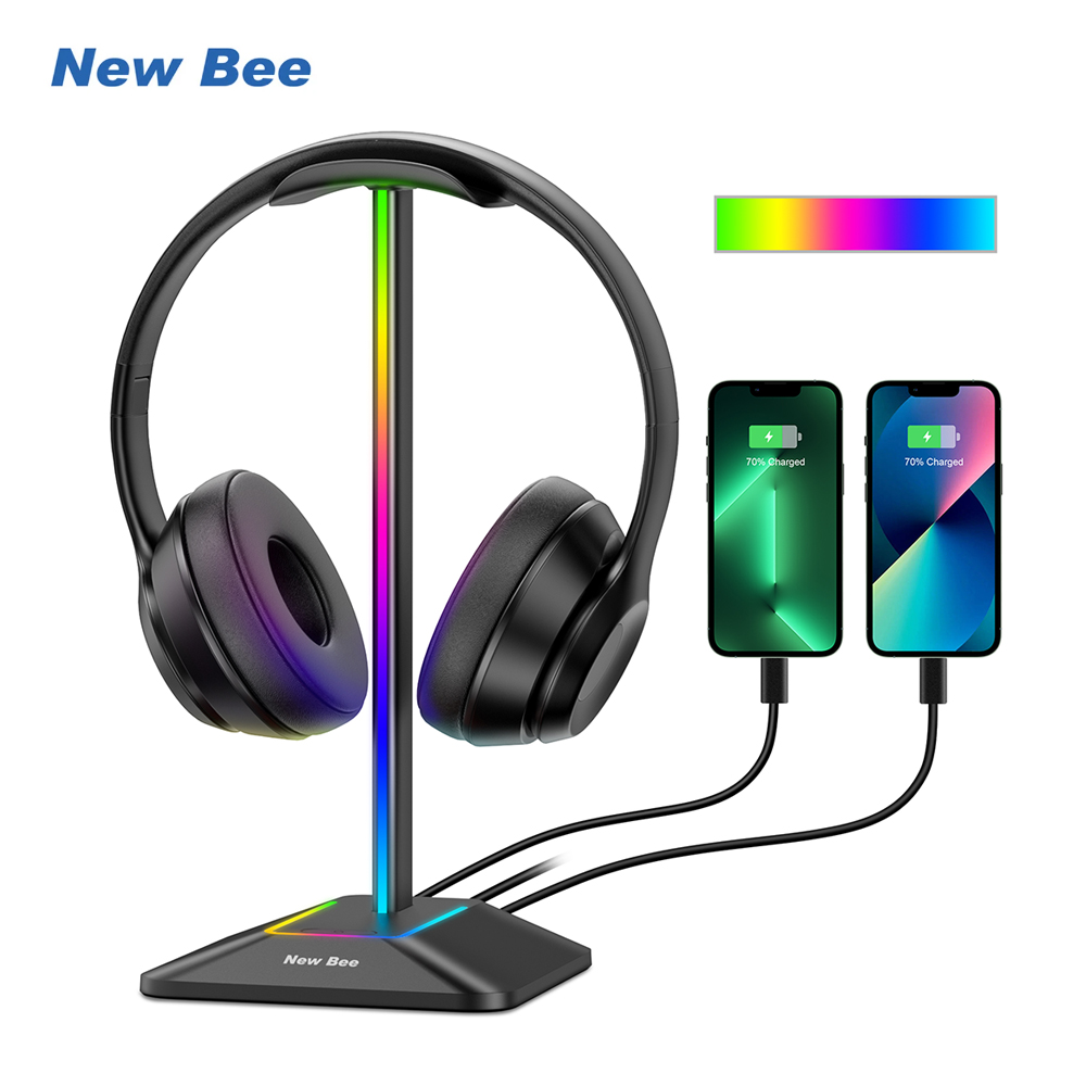 Gaming Accessories For Setup - New Bee Z8 RGB Headphones Stand