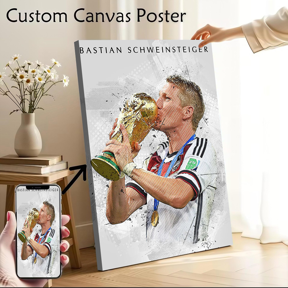 Gaming Accessories For Room - Bastian Schweinsteiger Canvas Poster Customizable Pictures