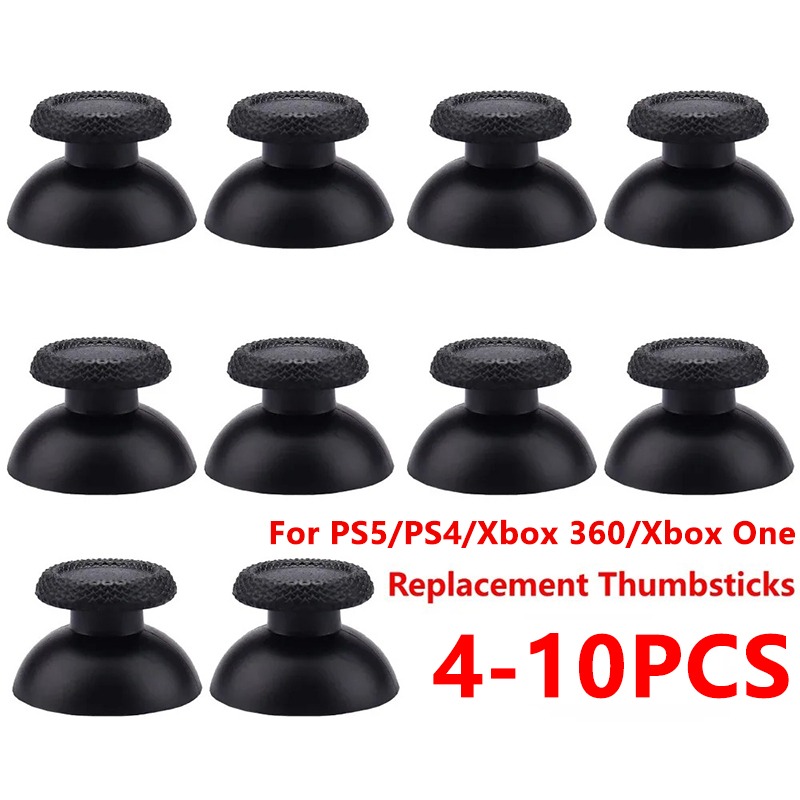Jjk Gaming Accessories - 4-10pcs Replacement Thumbsticks for PS5 PS4