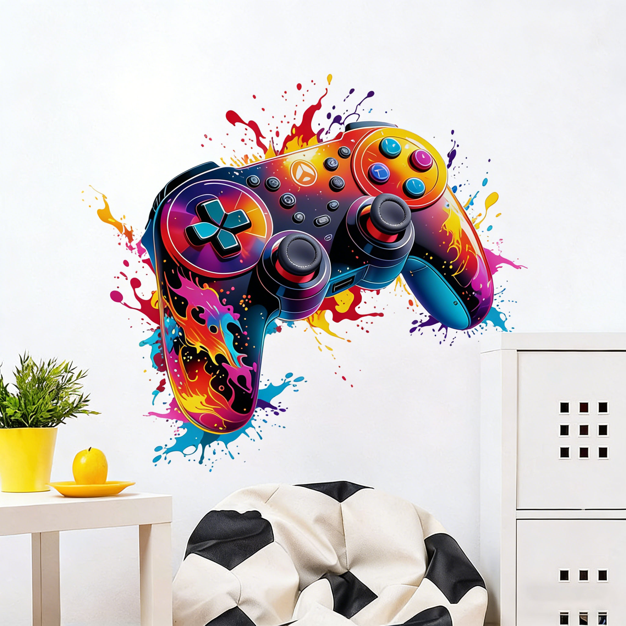 Red Flame Game Controller Wall - Accessories For Your Gaming Room review and price
