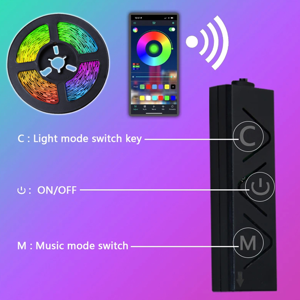 RGB Led Lights Strip APP Contr - Gaming Accessories App review and price