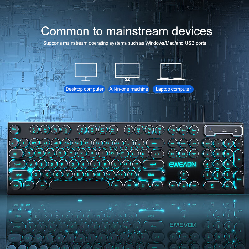 EWEADN Typewriter Gaming Keybo - Gaming Accessories Keyboards review and price