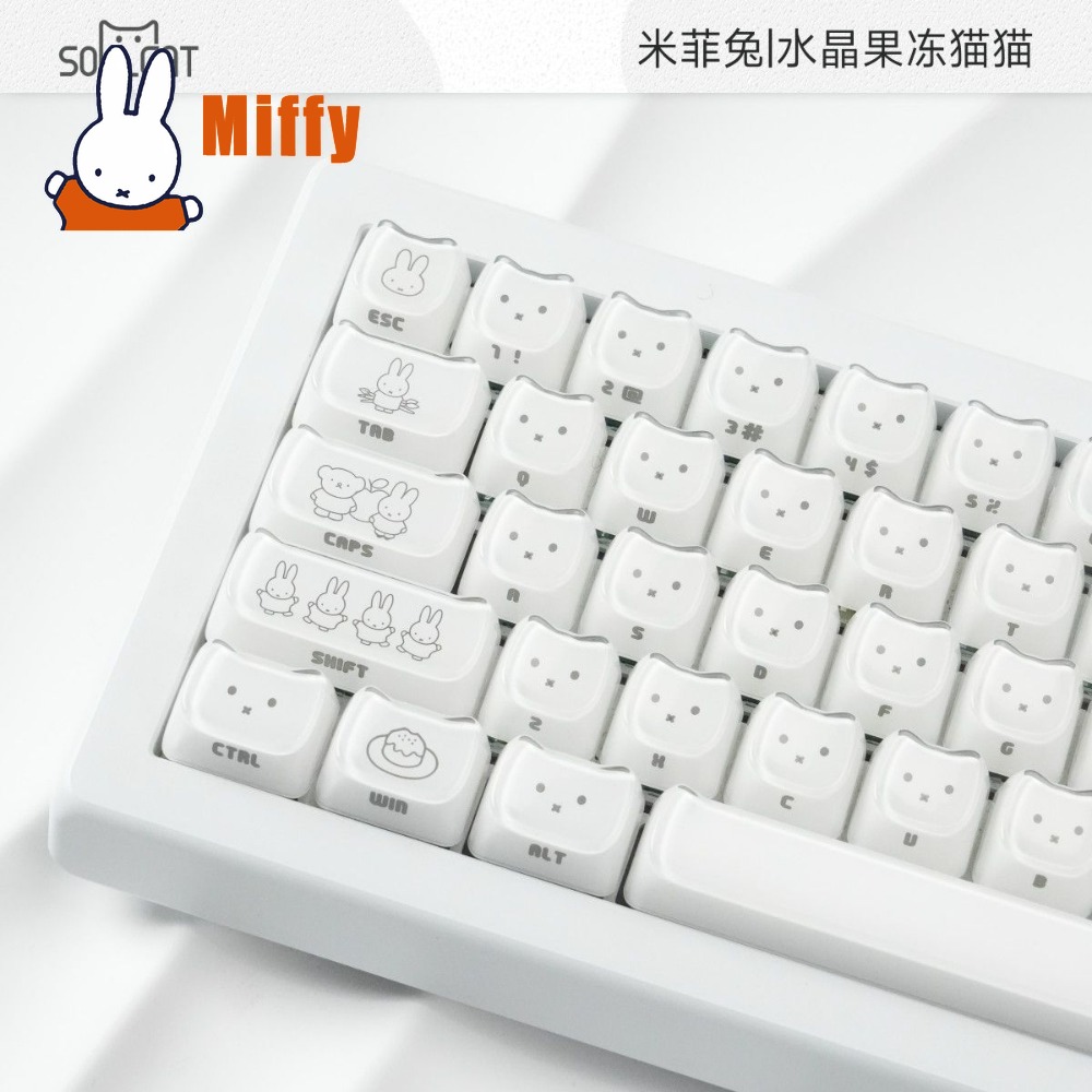 Kawaii Miffy Keycaps Cute Rabb - Gaming Accessories Keyboards review and price