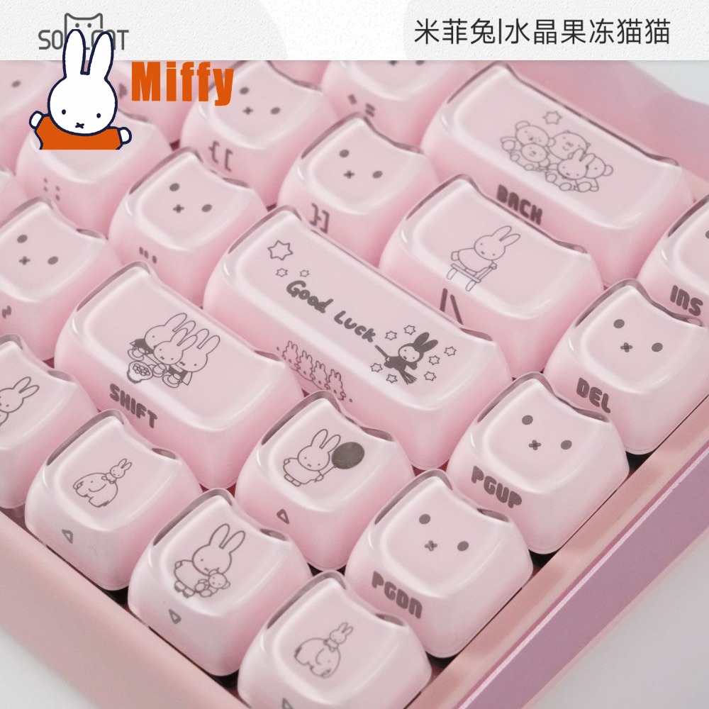 Kawaii Miffy Keycaps Cute Rabb - Gaming Accessories Keyboards review and price
