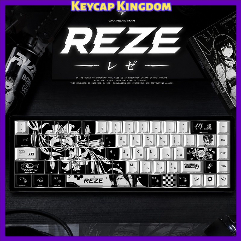NEW Reze 5.0 Anime Keycaps Cha - Jjk Gaming Accessories review and price