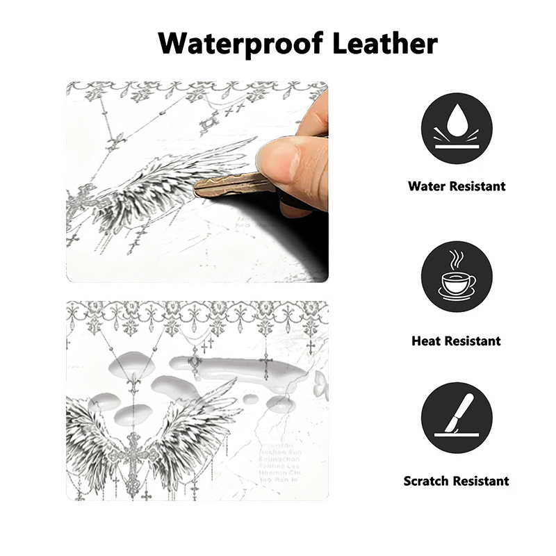 Leather Mousepad Black White A - Gaming Accessories For Setup review and price
