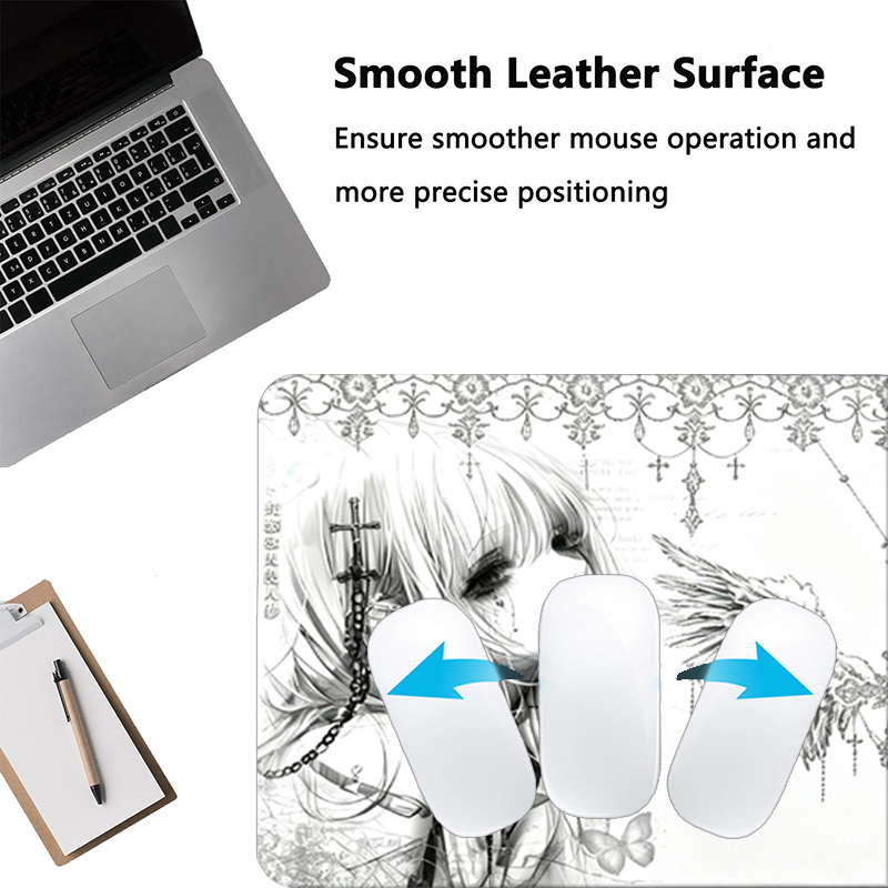 Leather Mousepad Black White A - Gaming Accessories For Setup review and price