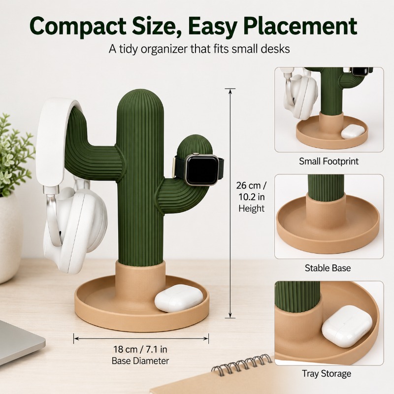 Minimalist Cactus Headset Stan - Gaming Accessories For Setup review and price
